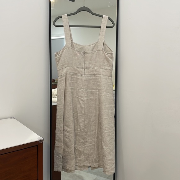 Vince Camuto Cream Linen Summer Dress - Picture 4 of 5
